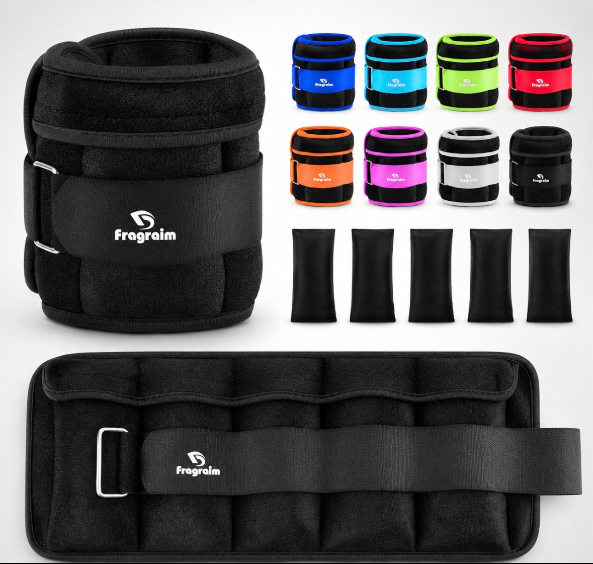 Adjustable Ankle Weights 1-3/4/5/6/8/10/12/15/20 LBS Pair with Removable Weight for Jogging, Gymnastics, Aerobics, Physical Therapy