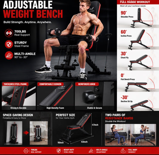 Adjustable Fitness bench Pro